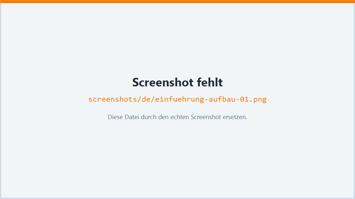 Screenshot: Aufbau der Lösung