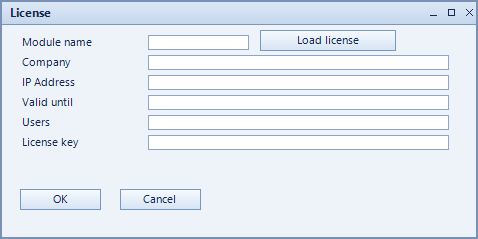 Screenshot: Licence keys